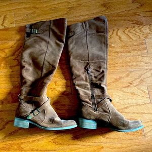 EUC over the knee brown boots